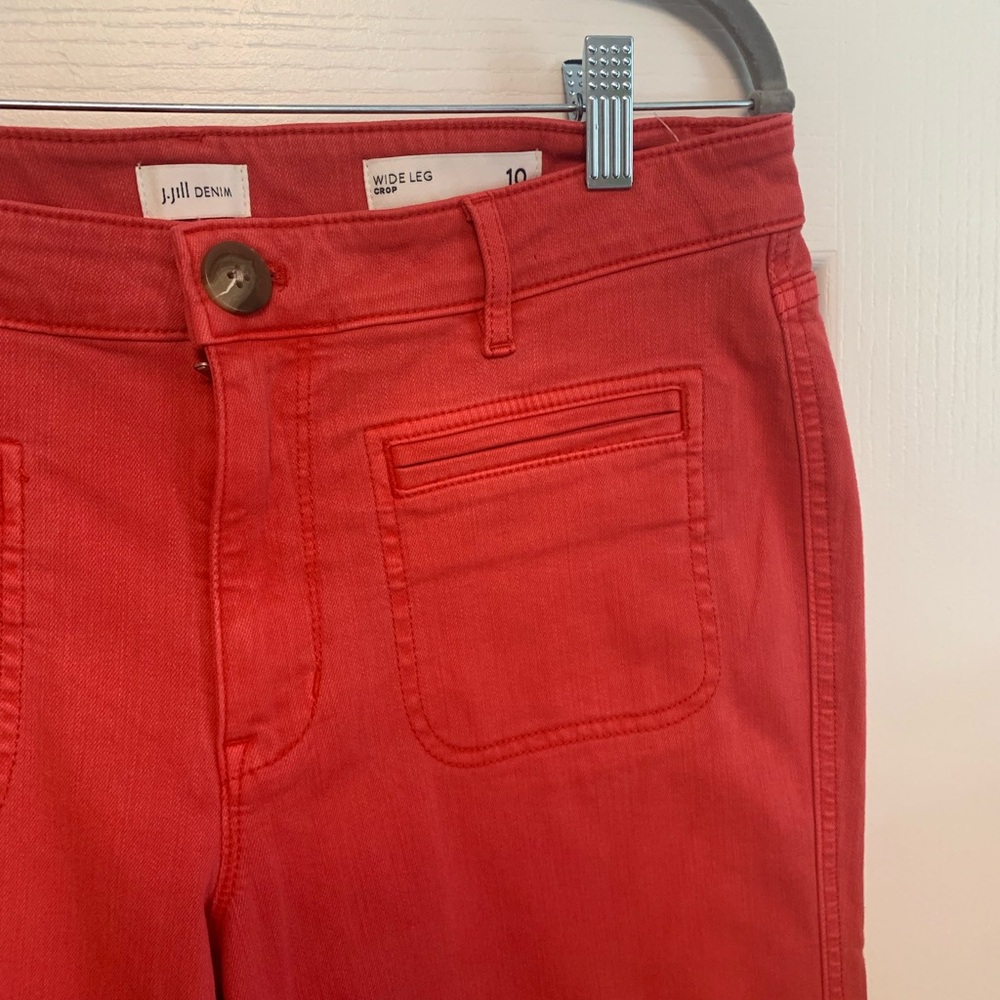 J. Jill Coral Wide Leg Crop Pants. Size 10 - Picture 5 of 14